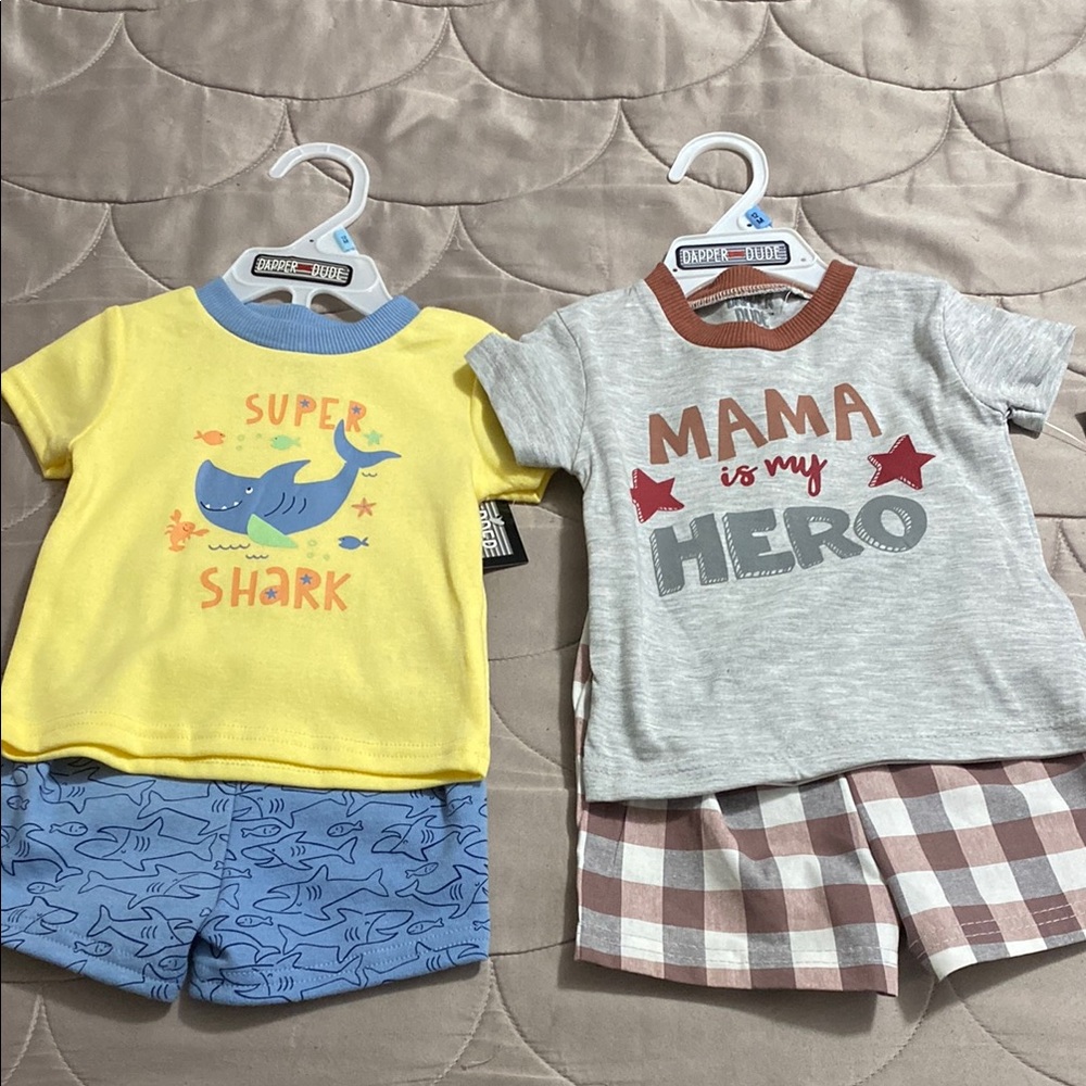 Super Shark and Hero T-Shirt Set